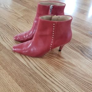 Red real leather Zara shoes